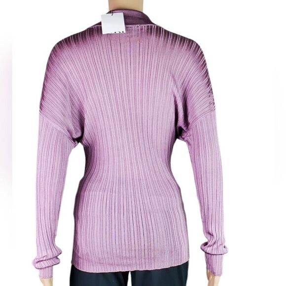 Zara Purple Ribbed Tunic Top - Picture 2 of 7